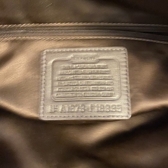 Coach Bronze Brown Gold Signature Laura Fabric Tote - Picture 9 of 9